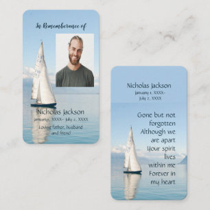 Memorandum Memory Card Sailboat Sailing Visitenkarte