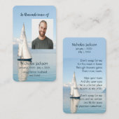 Memorandum Memory Card Sailboat Sailing Visitenkarte (Vorne/Hinten)