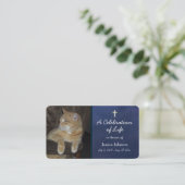 Memorandum-Pray-Card mit One-Foto-Option Visitenkarte (Stehend Vorderseite)