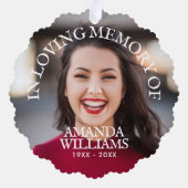 Memorandum zum personalisierten Foto Ornament Karte (Rückseite)