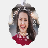 Memorandum zum personalisierten Foto Ornament Karte (Links)