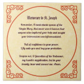 Memorare Gebet an St. Joseph 1 Fliese (Vorderseite)