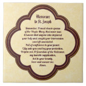 Memorare Gebet an St. Joseph 2 Fliese (Vorderseite)