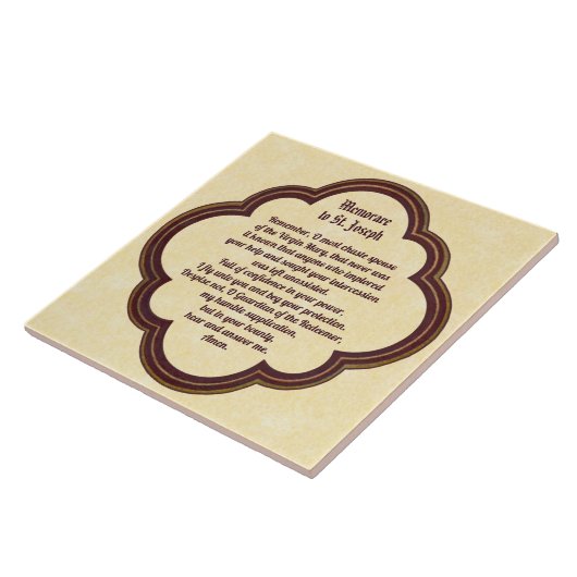 Memorare Gebet an St. Joseph 2 Fliese (Seite)