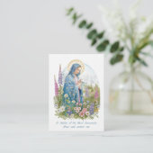 Memorare Gebet Mutter Mary Schnee Fireweed Alaska Begleitkarte (Stehend Vorderseite)