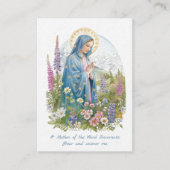 Memorare Gebet Mutter Mary Schnee Fireweed Alaska Begleitkarte (Vorderseite)