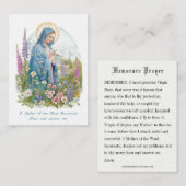 Memorare Gebet Mutter Mary Schnee Fireweed Alaska Begleitkarte (Vorne/Hinten)
