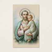 Memorare Gebet St. Joseph & Jesus Heilige Karte (Vorderseite)