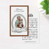Memorare Gebet St. Joseph & Jesus Heilige Karte (Schreibtisch)