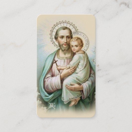 Memorare Gebet St. Joseph & Jesus Heilige Karte (Vorderseite)