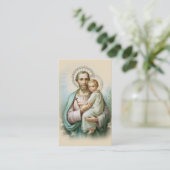 Memorare Gebet St Joseph u. heilige Karte Jesuss (Stehend Vorderseite)