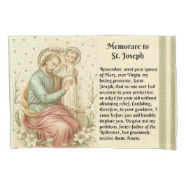 Memorare Gebet St Joseph u. Kind Jesus Kissenbezug