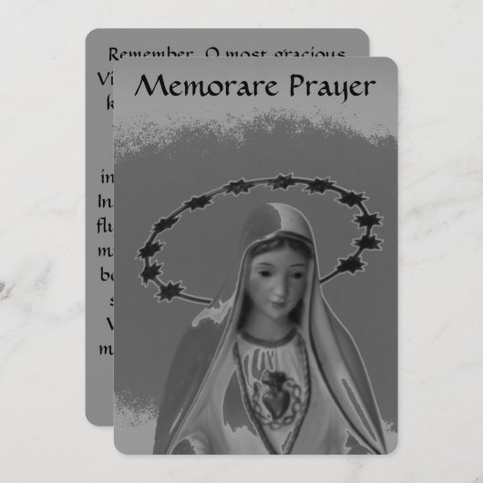Memorare Gebet zur Jungfrau Mary Flat Card (Vorne/Hinten)