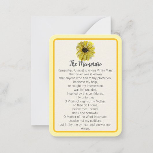 Memorare Notecard "I Prayed for You Today" Mitteilungskarte (Vorderseite)