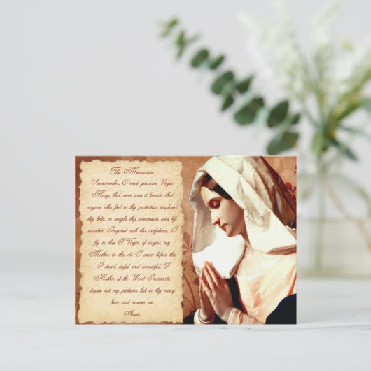 Memorare Postkarte (Stehend Vorderseite)