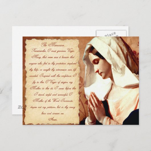 Memorare Postkarte (Vorne/Hinten)