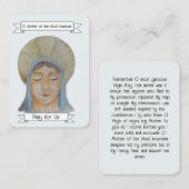 Memorare Praetkarte - Gesegnete Maria Visitenkarte (Vorne/Hinten)