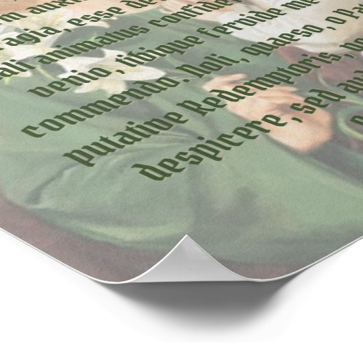 Memorare to St Joseph Poster (Ecke)