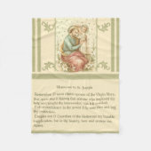 Memorare von St Joseph Fleecedecke (Vorderseite)