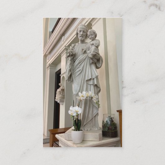 Memorare zu St Joseph Gebet Cards Visitenkarte (Rückseite)