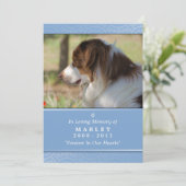 Memorial 12x18 Light Blue Contents Gedicht Programm (Stehend Vorderseite)