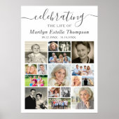 Memorial 17 Foto Collage Script feiert Leben Poster (Vorne)