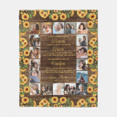 Memorial 18 Photo Hug From Heaven Rustic Sunflower Fleecedecke (Vorderseite)
