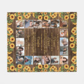 Memorial 18 Photo Hug From Heaven Rustic Sunflower Fleecedecke (Vorderseite (Horizontal))