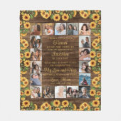 Memorial 18 Photo Hug From Heaven Rustic Sunflower Fleecedecke (Vorderseite)