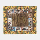 Memorial 18 Photo Hug From Heaven Rustic Sunflower Fleecedecke (Vorderseite (Horizontal))