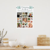 Memorial 21 Foto Collage Botanisches Herz Blätter Poster (Küche)