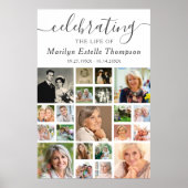 Memorial 21 Foto Collage Minimal Script Poster (Vorne)