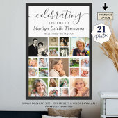 Memorial 21 Foto Collage Minimal Script Poster