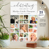 Memorial 21 Foto Collage Minimal Script Poster