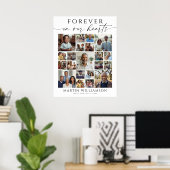 Memorial 21 Photo Collage Forever in our Hearts Poster (Heimbüro)