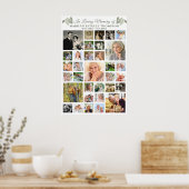 Memorial 33 Foto Collage Botanisches Herz Blätter Poster (Küche)