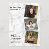 Memorial 3 Foto Reihenfolge der Beerdigung Programm (Vorderseite)