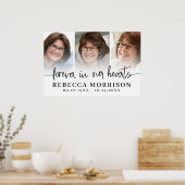 Memorial 3 Fotos Skript für immer in unserem Herze Poster (Küche)