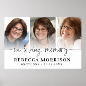 Memorial 3 Fotos Skript in Love Memory Poster (Vorne)