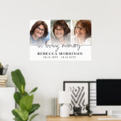 Memorial 3 Fotos Skript in Love Memory Poster (Heimbüro)