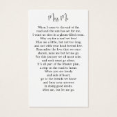 Memorial 4 Foto Collage Beerdigung Gebetskarten (Rückseite)