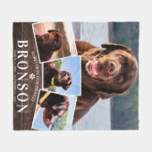 Memorial 4 Picture Collage Rustic Country Dog Fleecedecke (Vorderseite (Horizontal))