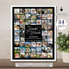 Memorial 54 FotoCollage für immer in unseren Herze Poster