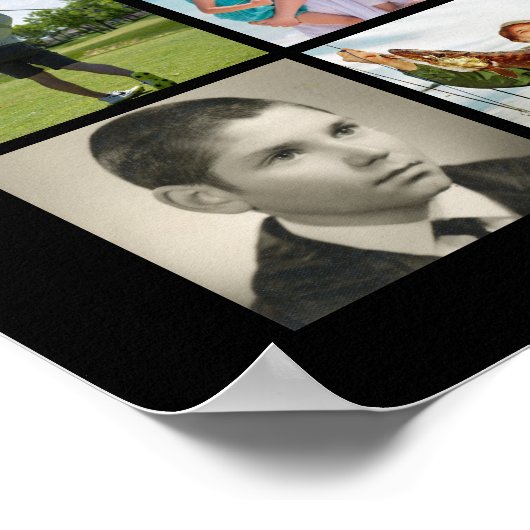 Memorial 55 FEIERT DAS LEBEN DER FotoCollage Poster (Ecke)