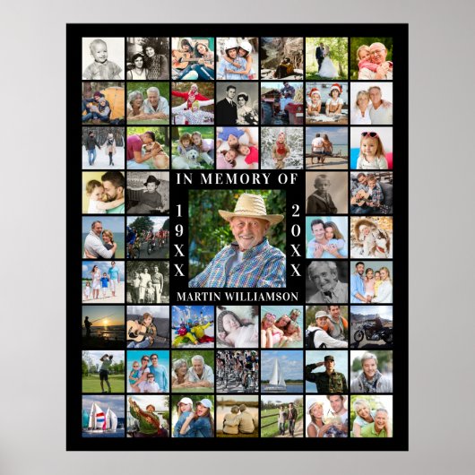 Memorial 55 FotoCollage im Speicher Poster (Vorne)