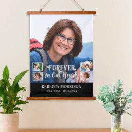 Memorial 5 Foto Moderne Kalligrafie Skriptherzen Wandteppich Mit Holzrahmen