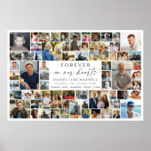 Memorial 64 Photo Collage Forever In Our Hearts Poster (Vorne)