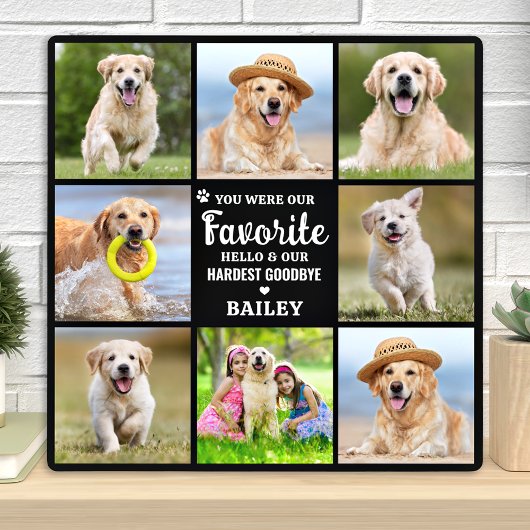 Memorial 8 Foto Collage Hund Pet Loss Erinnerung Fotoplatte