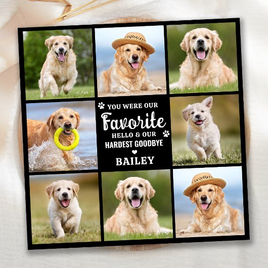 Memorial 8 Foto Collage Pet Hund Verlust Erinnerun Dankeskarte