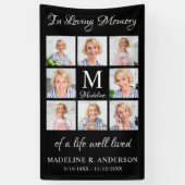 Memorial 8 FotoCollage Personalisierte Beerdigung Banner (Vertikal)